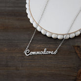 Vanderbilt Officially Licensed Laser Commodores Script Necklace